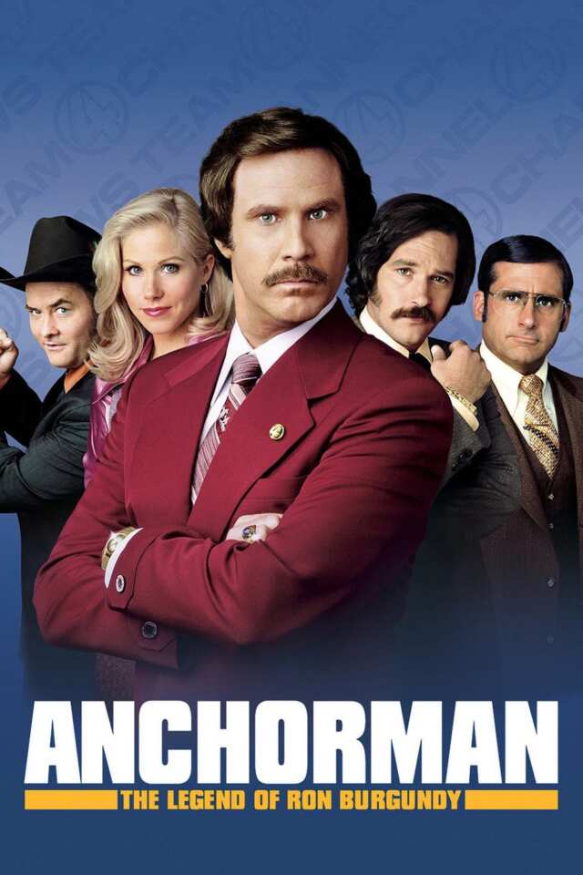 Anchorman: The Legend of Ron Burgundy (2004) film Poster
